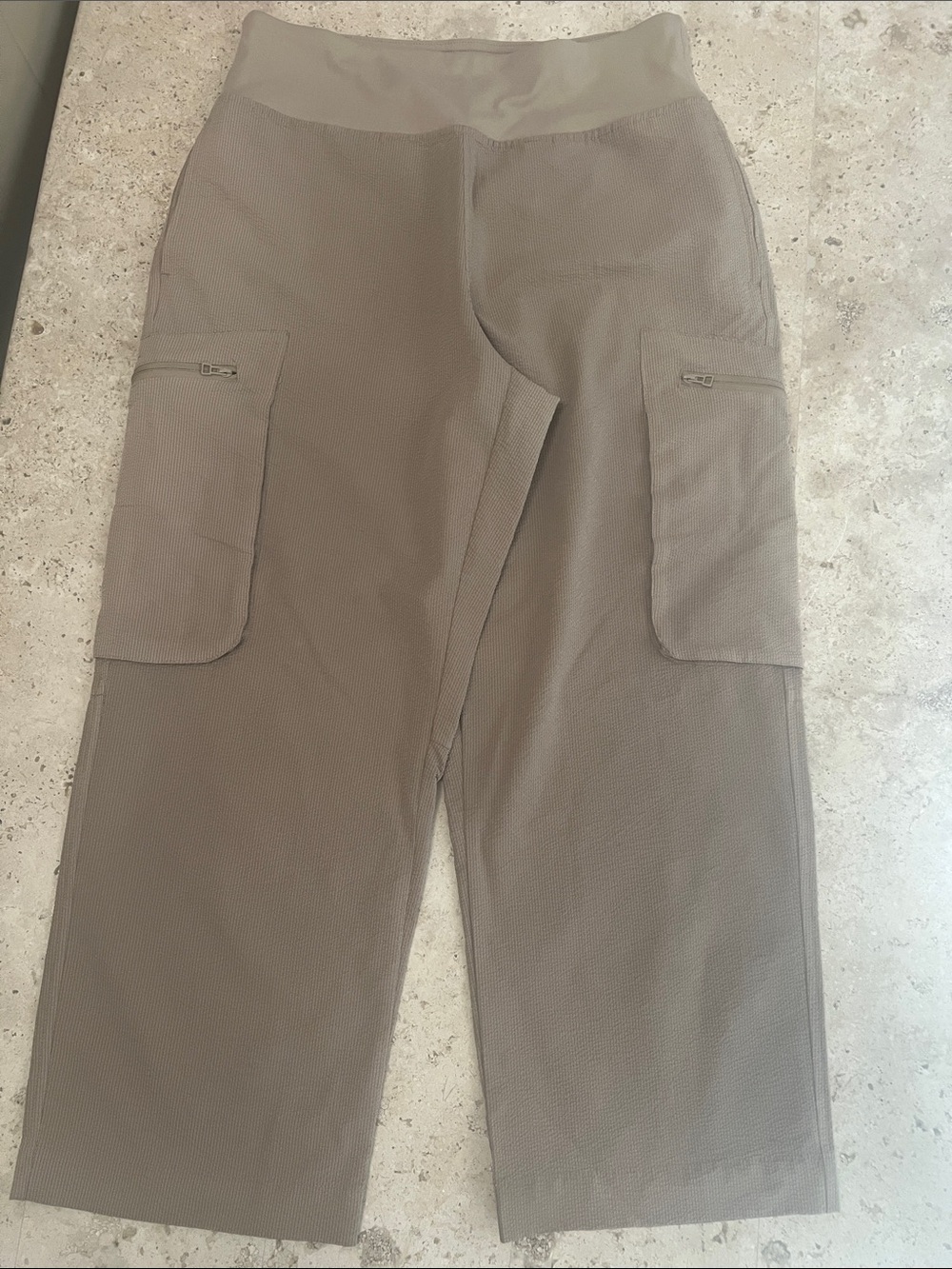 Sage Women's Cargo Wide-Leg Pants in Taupe